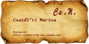Csatári Marina névjegykártya